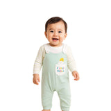 Mint Green Baby Dungarees/Overalls and Bucket Hat Outfit