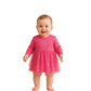 Long-Sleeve Tutu Dress with Glitter Dots for Baby Girls - Pink